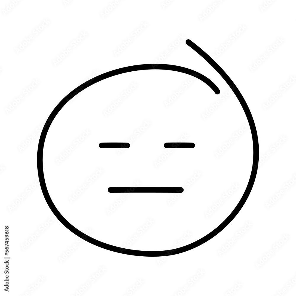 A black and white drawing of an ordinary emoticon with closed eyes and mouth. A black and white drawing of an ordinary emoticon with closed eyes and mouth.