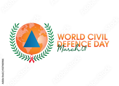 vector graphic of world civil defence day good for world civil defence day celebration. flat design. flyer design.flat illustration.