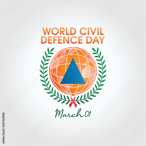 vector graphic of world civil defence day good for world civil defence day celebration. flat design. flyer design.flat illustration.