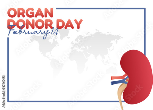 vector graphic of organ donor day good for national organ donor day celebration. flat design. flyer design.flat illustration.