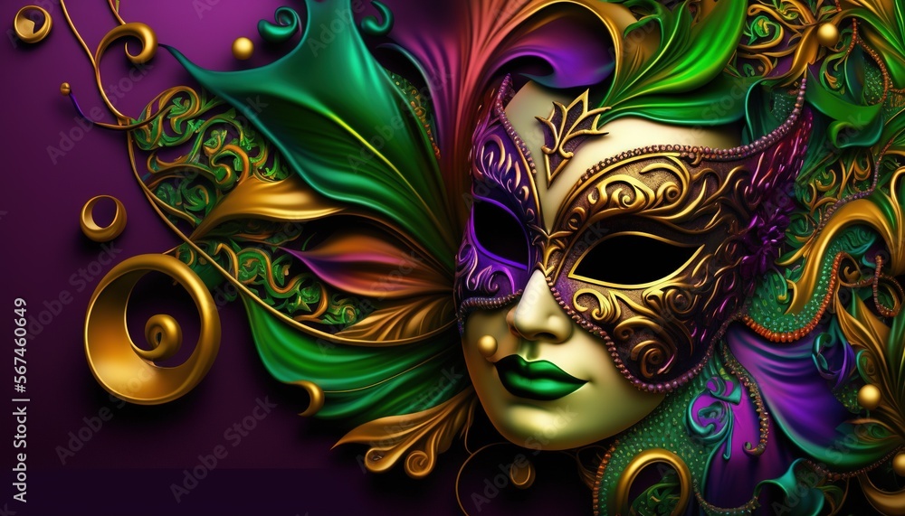 Carnaval Mardi Gras celebration Wallpaper illustration generative ai Carnaval Mardi Gras celebration Wallpaper illustration generative ai