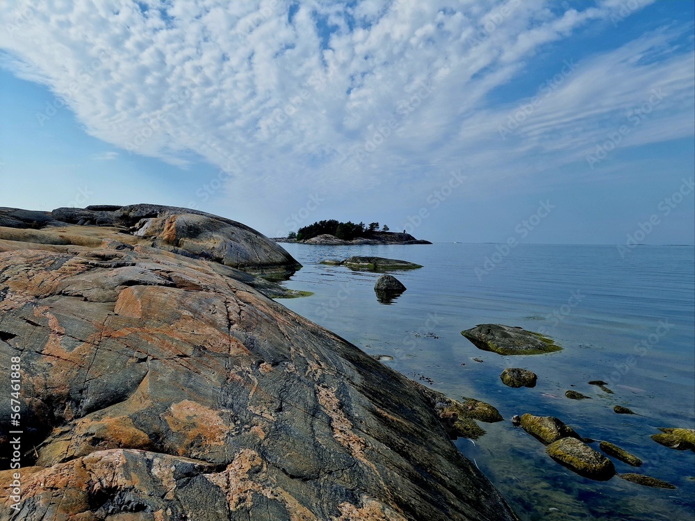 rocks and sea