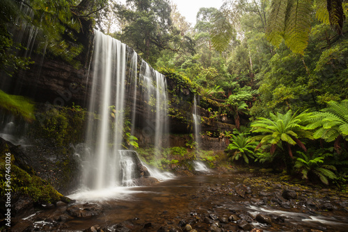 The iconic Russell Falls - Tasmania  Australia. Mount Field National Park