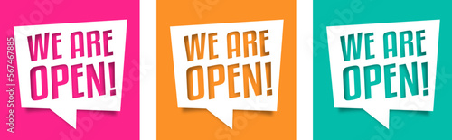 We are open