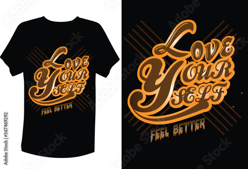 t shirt design concept, Vector self-love typography t-shirt design, Self motive typography t-shirt