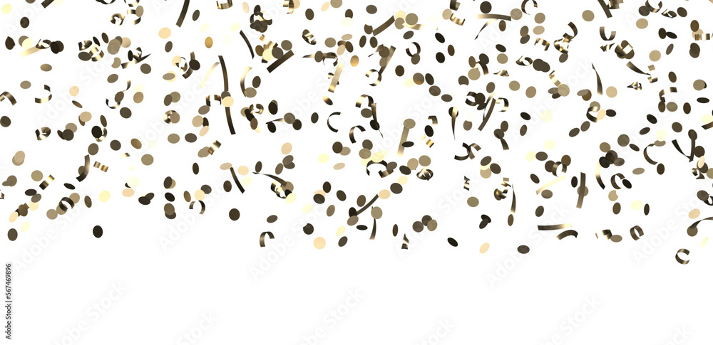 Glittering confetti on a transparent background. Holiday, birthday and Christmas decoration Glittering confetti on a transparent background. Holiday, birthday and Christmas decoration