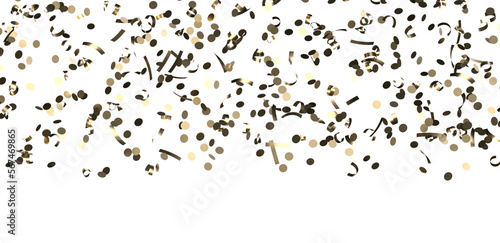 Glittering confetti on a transparent background. Holiday, birthday and Christmas decoration