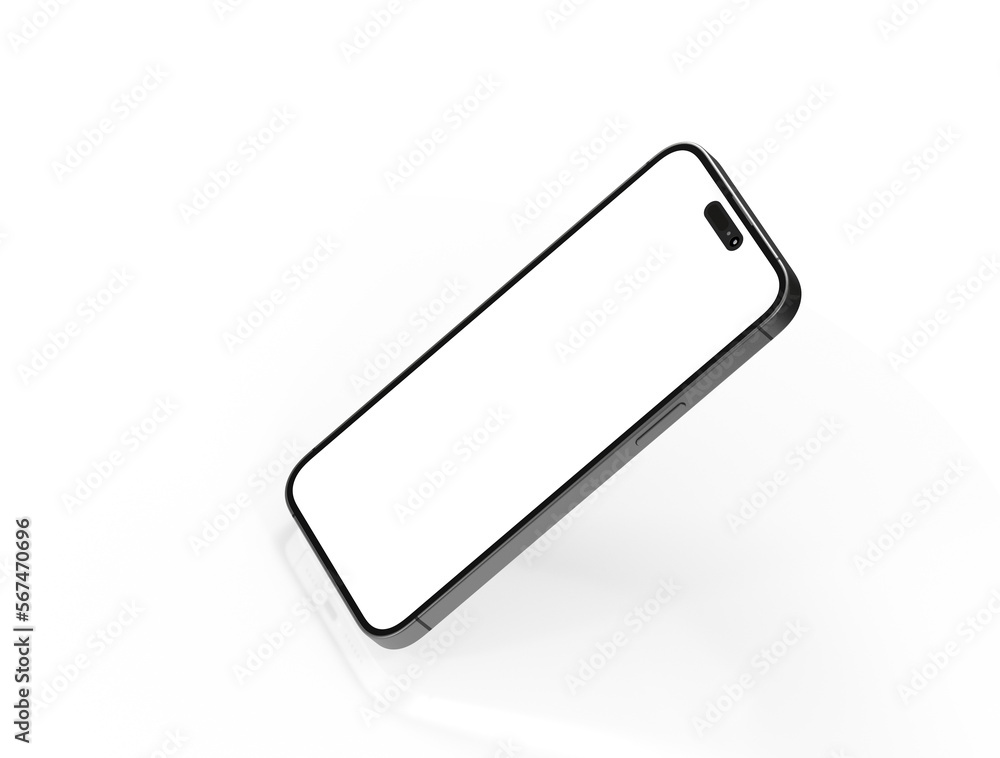 All-screen smartphone mockup isolated 3d All-screen smartphone mockup isolated 3d