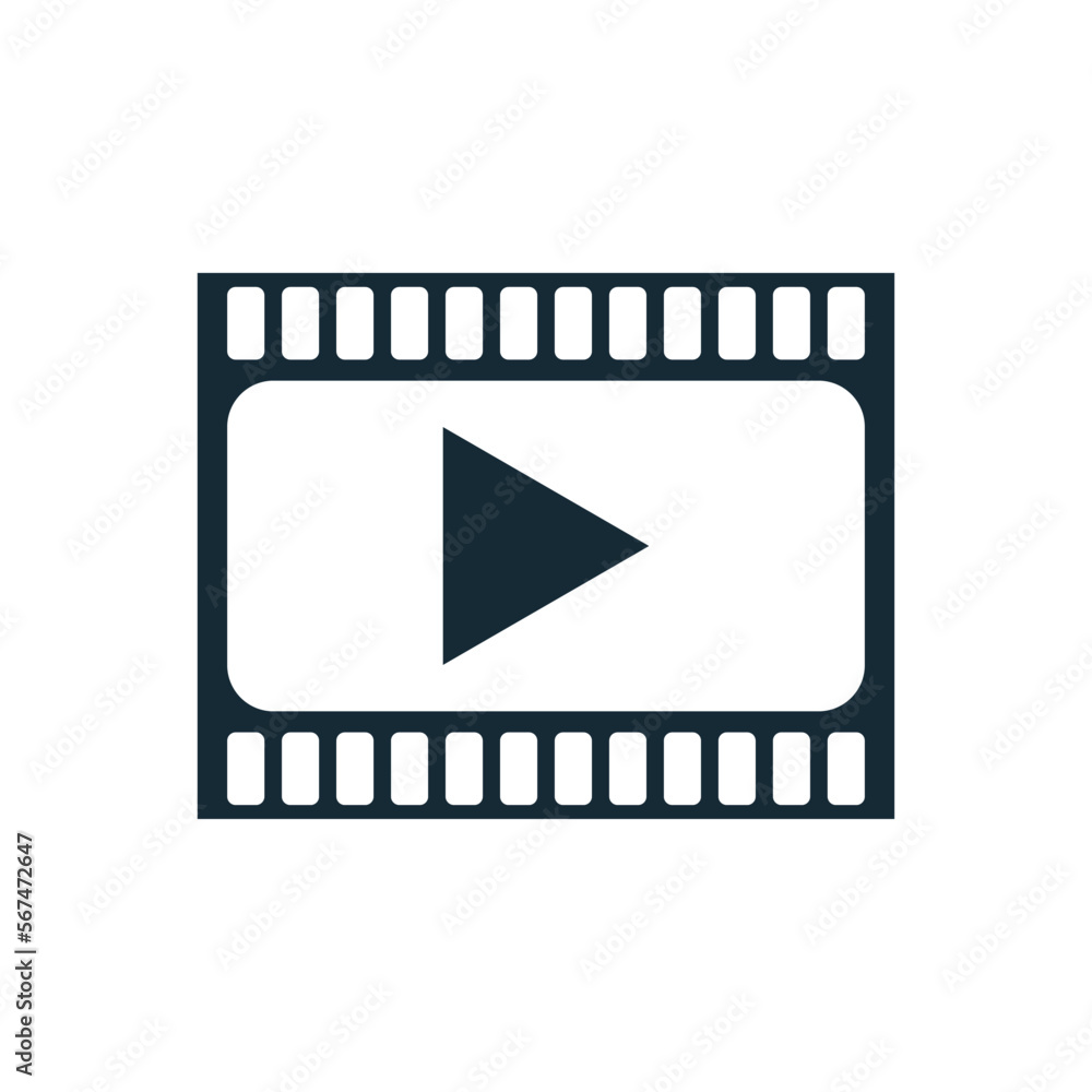 Cinema Player Icon Design Template Elements Cinema Player Icon Design Template Elements