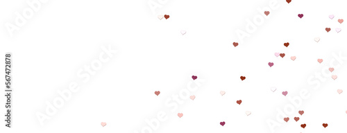 hearts isolated on transparent background. Valentine   s day design.