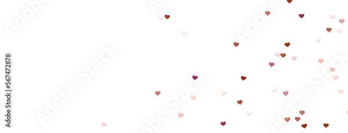 hearts isolated on transparent background. Valentine’s day design.