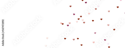 hearts isolated on transparent background. Valentine   s day design.