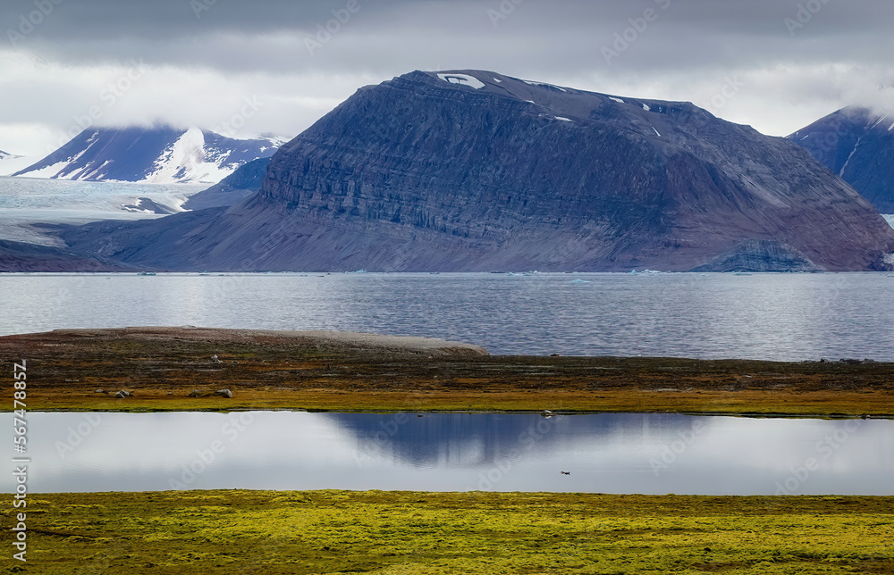 Scenic View of NY Alesund, Spitsbergen, Norway