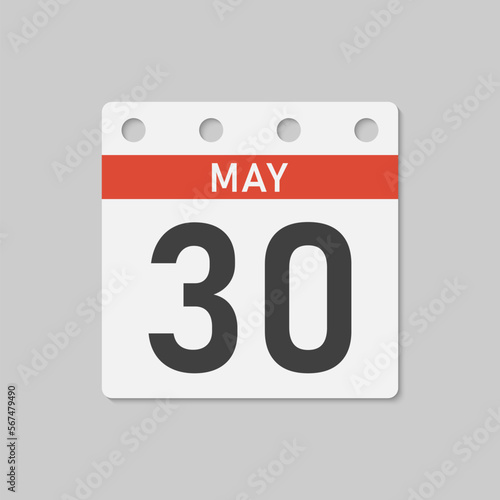 Icon page calendar day - 30 May