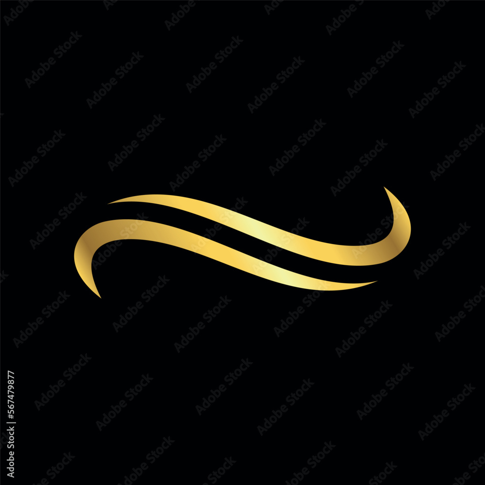 Obraz premium Gold Color Abstract Wave Water Element Vector Template