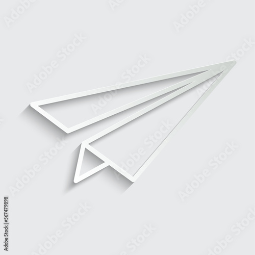  paper airplane - vector icon
