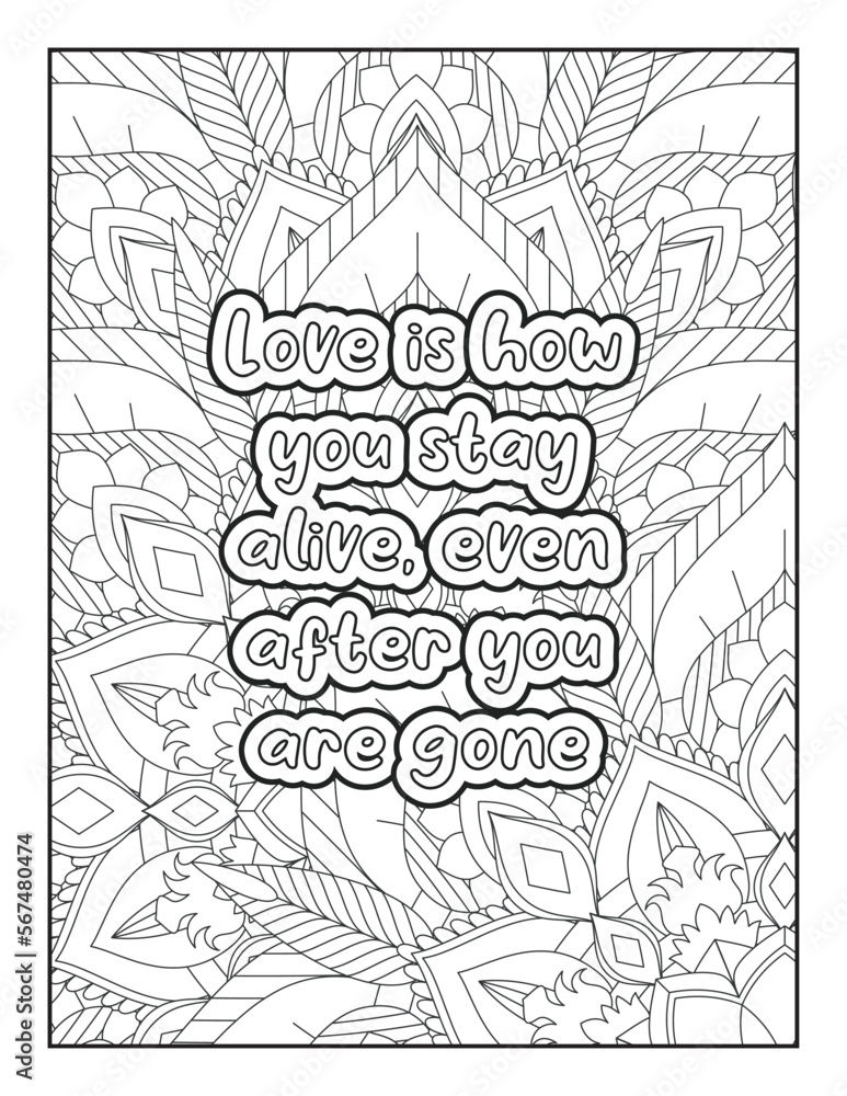 Love Quotes. motivational quotes coloring pages design .inspirational words coloring book pages ...