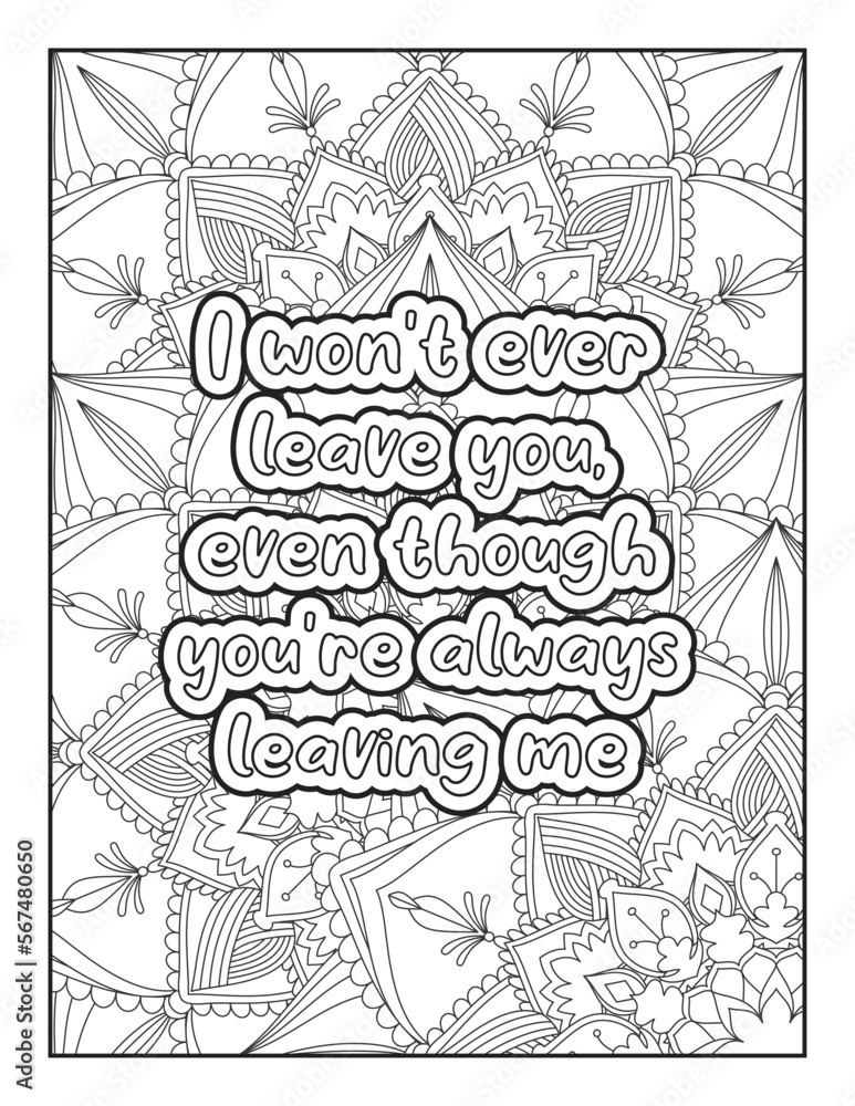 Love Quotes. motivational quotes coloring pages design .inspirational words coloring book pages