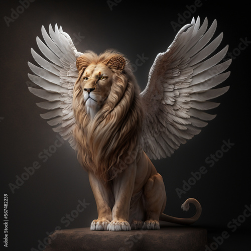lion on white