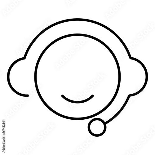 call center icon on white background, vector illustration.