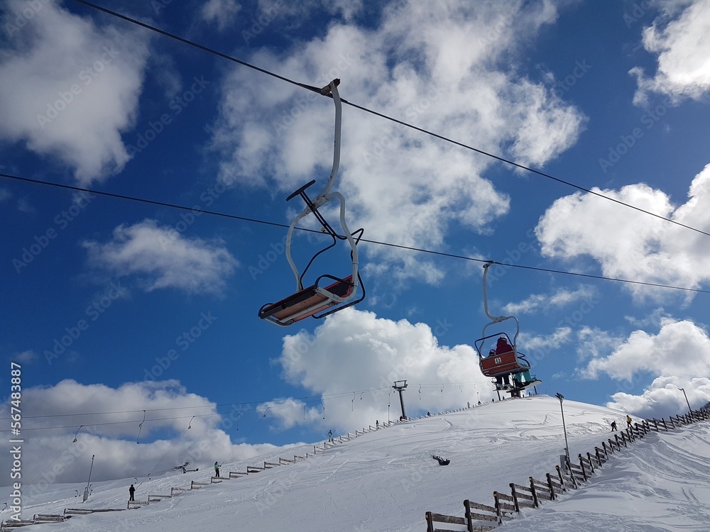 ski center snow winter in anilio metsovo greece ski center snow winter in anilio metsovo greece