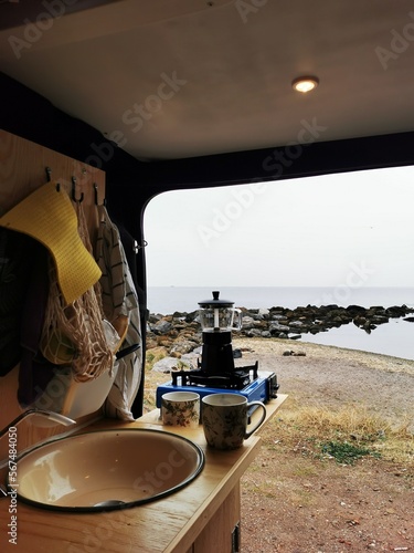 kitchen stove in a kitchen