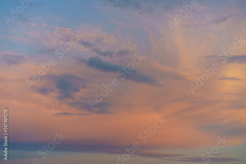 Beautiful sky landscape with pink clouds