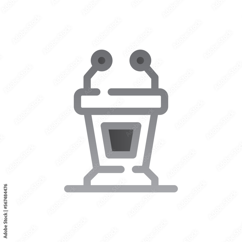 podium two tone gradient icon podium two tone gradient icon