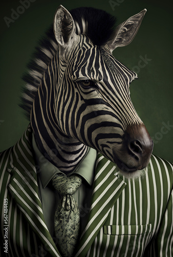 The zebra. A beautiful animal in a costume.