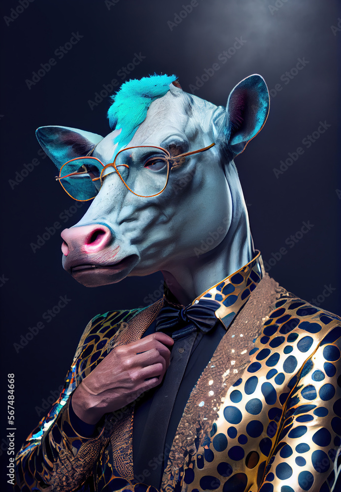 A disco cow