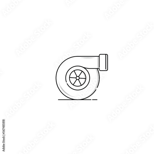 Turbo charger icon isolated vector graphics