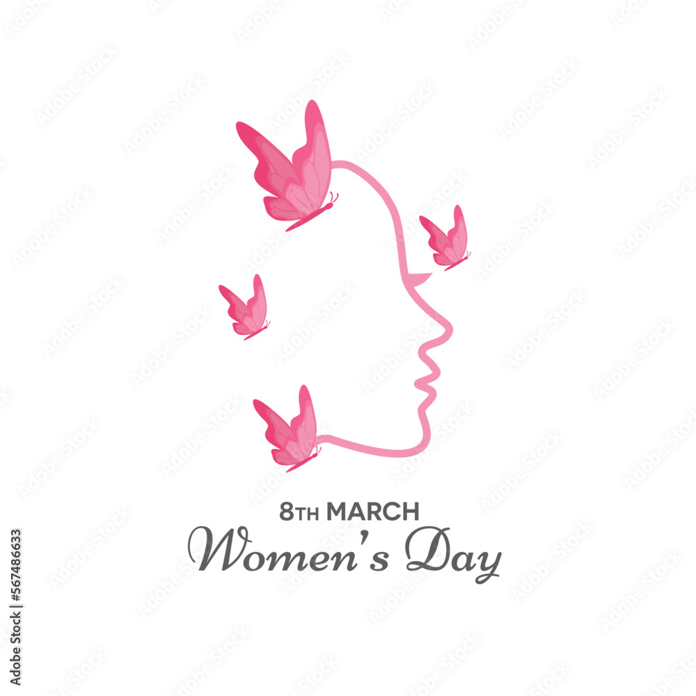 Fototapeta premium Creative Professional Trendy Women's Day Logo Design, Women's Day Logo Design in Editable Vector Format