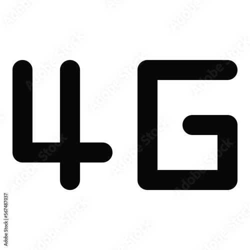 4G icon for web ui design