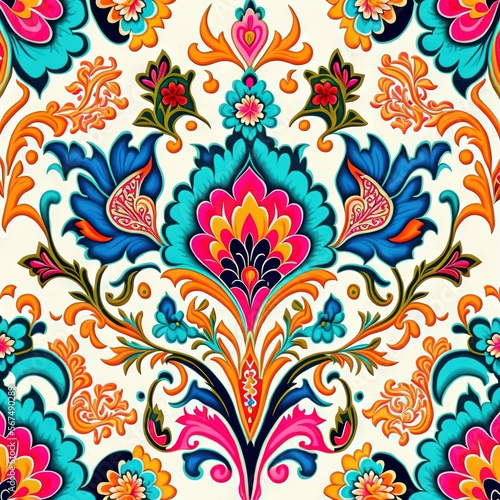  a colorful floral design on a white background with blue, red, and orange flowers and leaves on the bottom of the image, and bottom corner of the image. generative ai