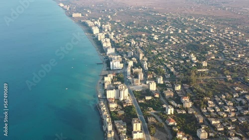 Closed Maras, Cyprus, day time aerial view, oe01