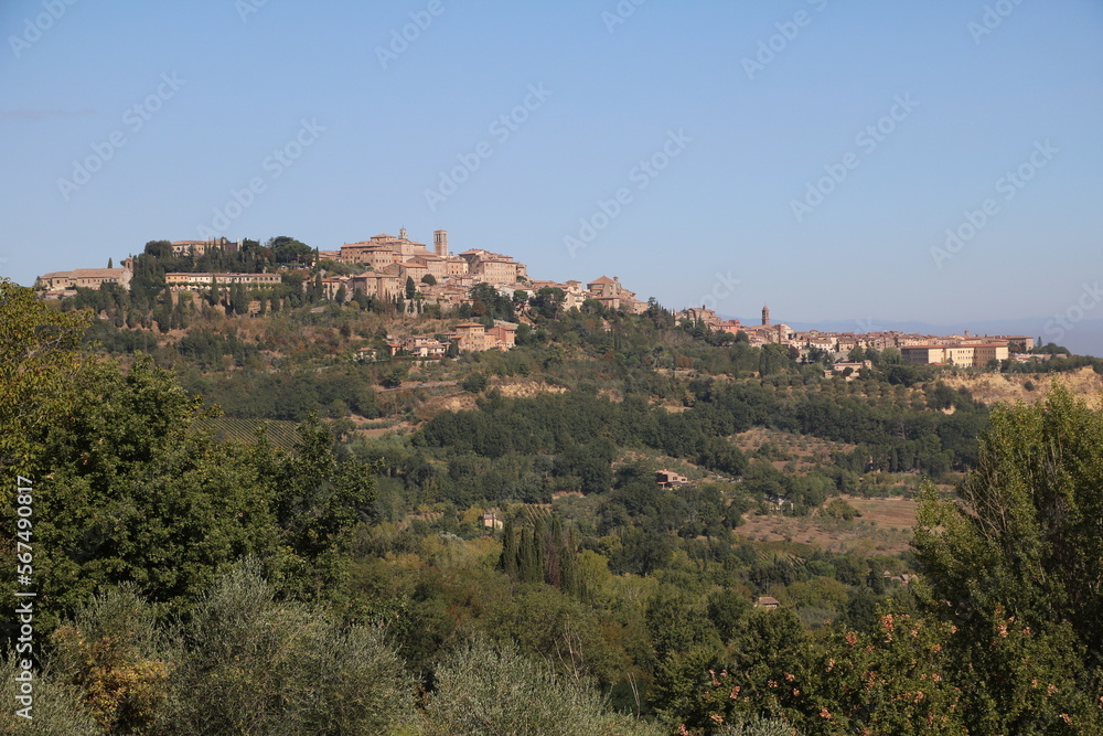 Montepulciano at Val d'Orcia in Tuscany, Italy