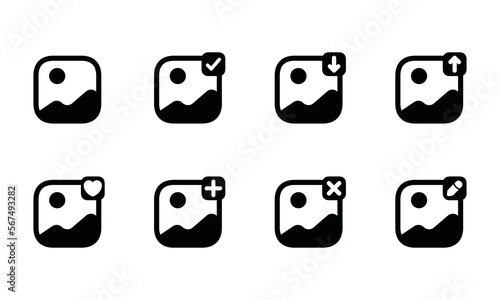 gallery icon vector, silhouette of an image, Photo album icon gallery icon icon set, image icon, picture symbol. photo signs. vector illustration
