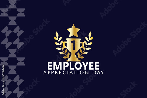 Employee Appreciation Day. First Friday in March. Holiday concept. Template for background, banner, card, poster 