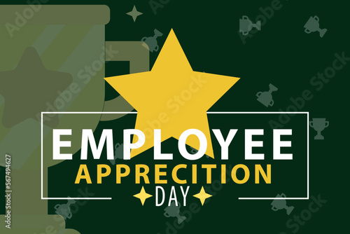 Employee Appreciation Day. First Friday in March. Holiday concept. Template for background, banner, card, poster 