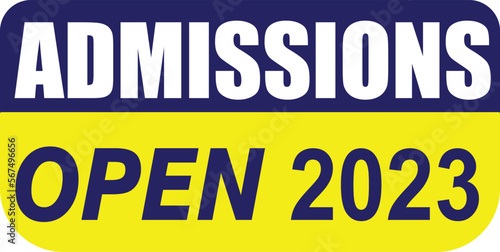 School Admission open banner sticker label for social media post template