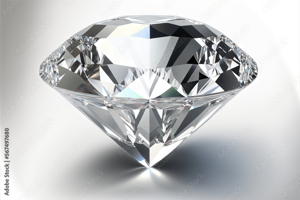 a diamond on a white background with a reflection in the middle of the diamond and a reflection in the middle of the diamond on a white background. generative ai a diamond on a white background with a reflection in the middle of the diamond and a reflection in the middle of the diamond on a white background. generative ai