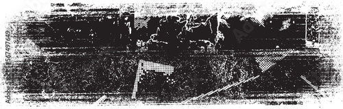 Sprayed black line .Graffiti art design . Noise dispersion logo . Spray effect .Grunge, grainy, gritty texture . Distressed element .vector 