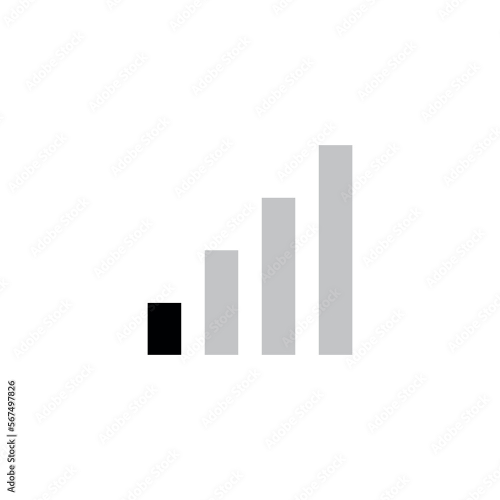 Phone Signal Wi-fi Indicator Icon Vector Phone Signal Wi-fi Indicator Icon Vector