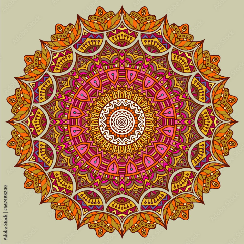 vector colorful mandala background template