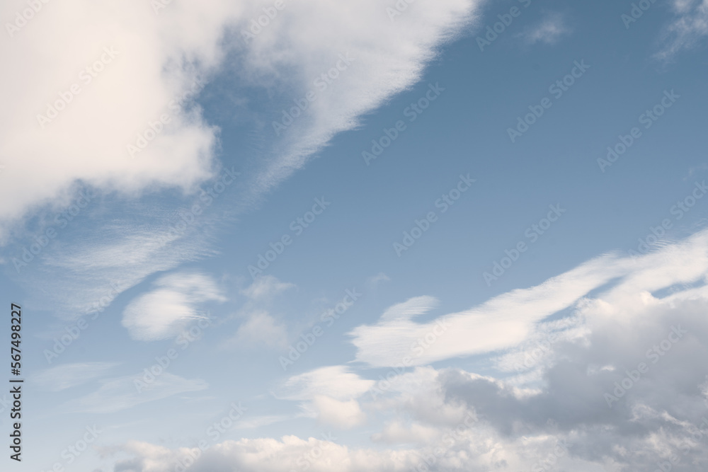 Clouds in the blue sky. Cloudscape background Clouds in the blue sky. Cloudscape background