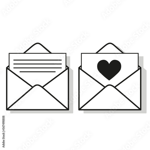 Icon of mail envelope. Vector Illustration