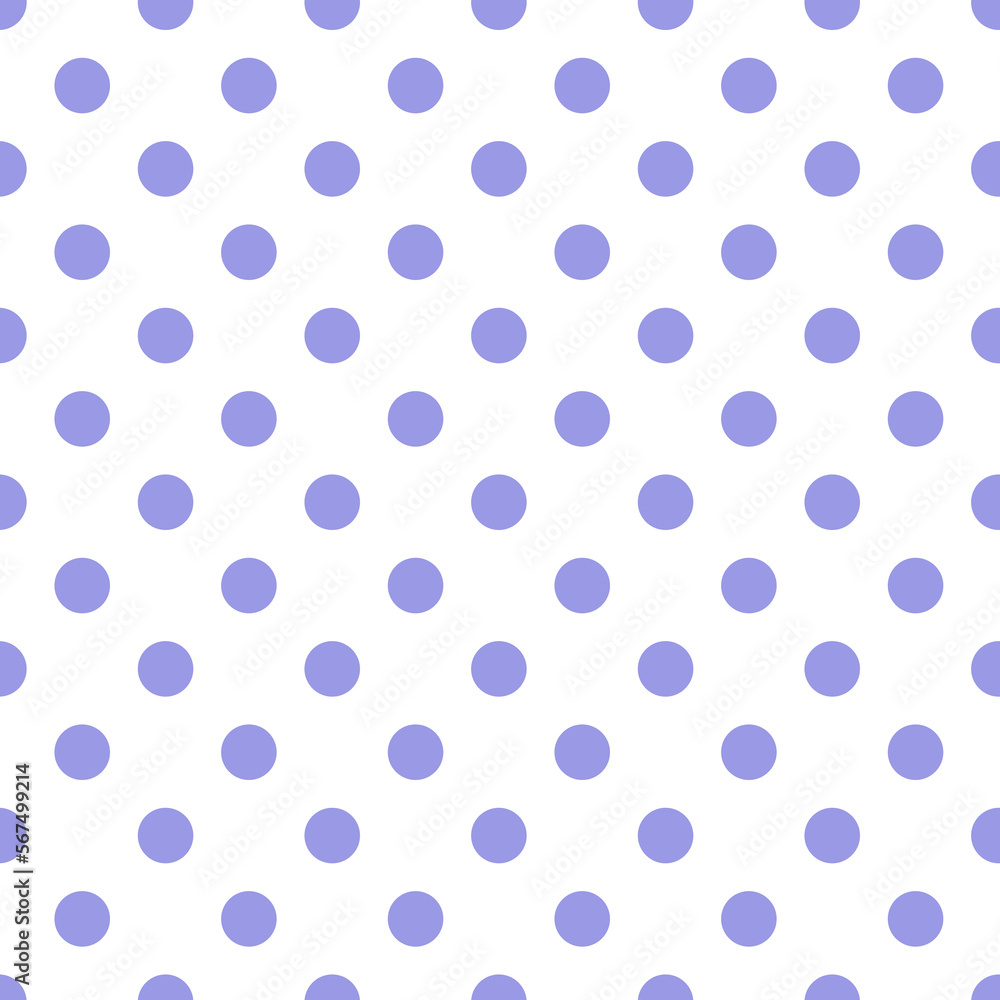 Purple Seamless polka dot purple and white retro pattern. Colored repeat dots  background for Your design
