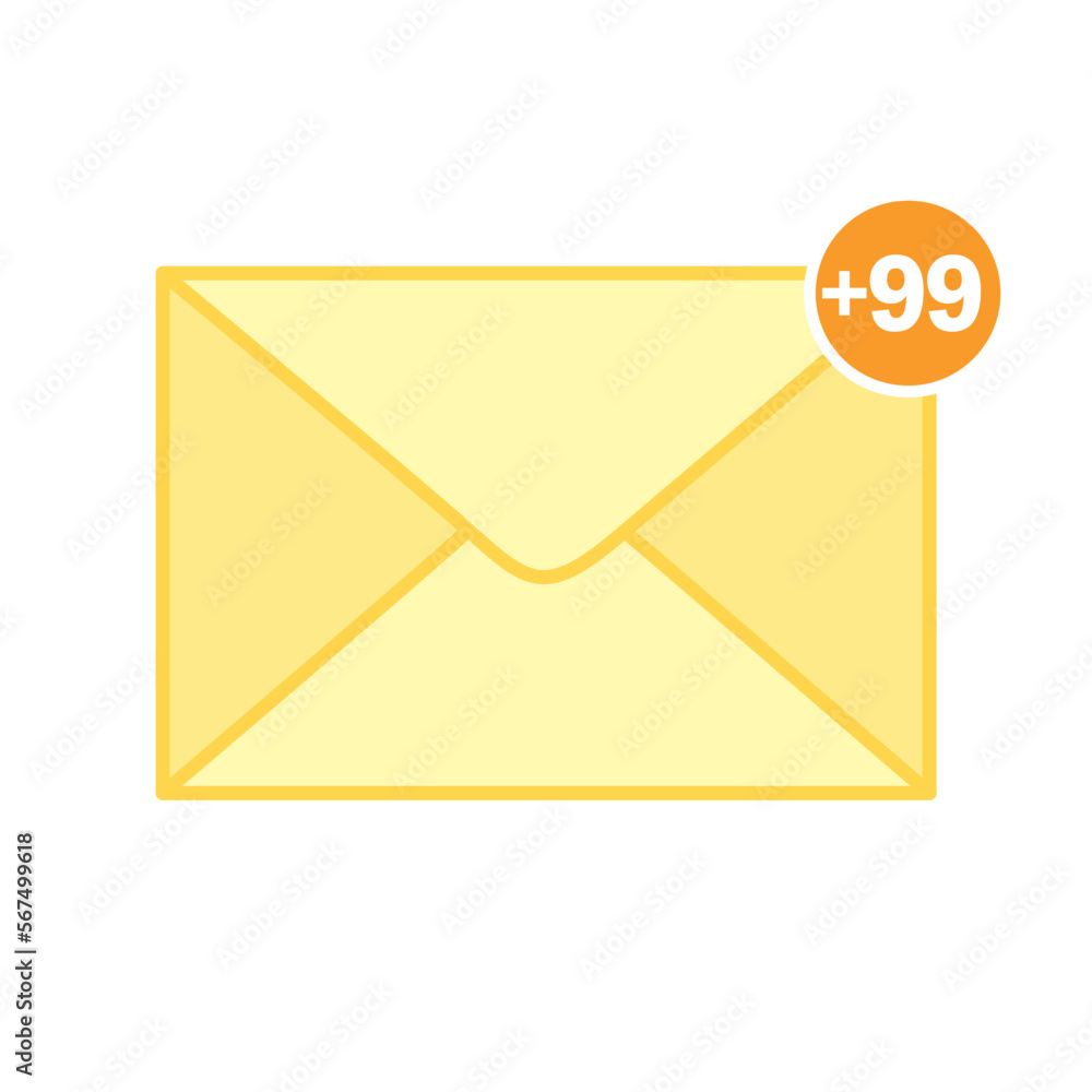 Icon of mail envelope. Vector Illustration