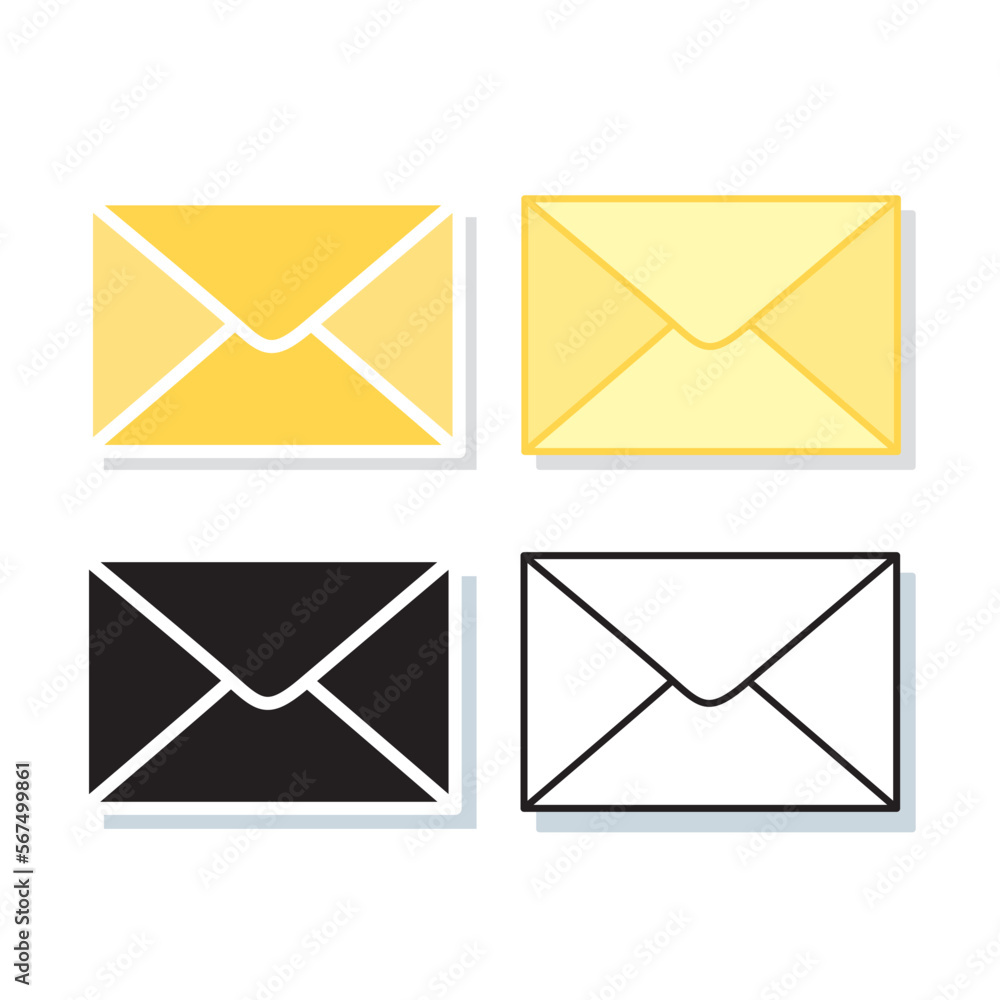 Icon of mail envelope. Vector Illustration Icon of mail envelope. Vector Illustration