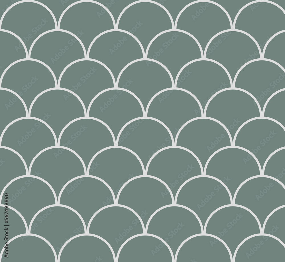 White and gray tile lines, seamless fish scale lines, wave lines on background. Beautiful pattern design for decorating, wallpaper, wrapping paper, fabric, backdrop and etc. White and gray tile lines, seamless fish scale lines, wave lines on background. Beautiful pattern design for decorating, wallpaper, wrapping paper, fabric, backdrop and etc.